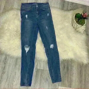 Women's Super-High Rise Distressed Skinny Jeans Wild Fable™ Medium Wash 4 or 27